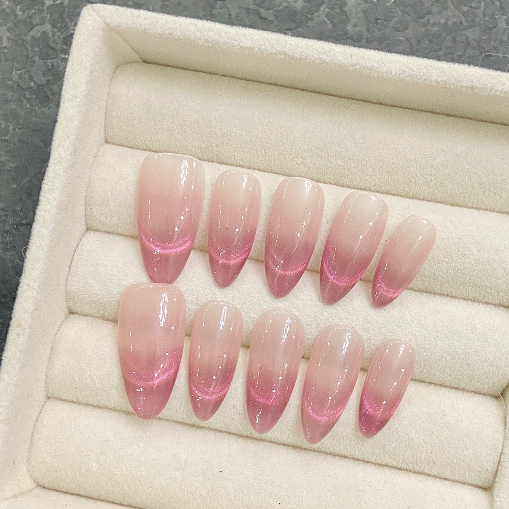 Handmade Almond Press on Nails - đánh giá và giá Nail Art Simple