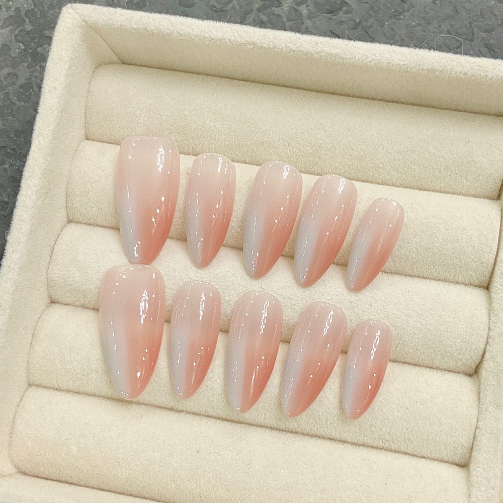 Handmade Almond Press on Nails - đánh giá và giá Nail Art Simple