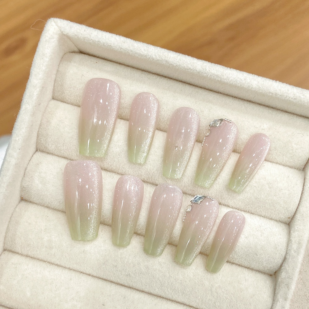 Handmade Almond Press on Nails - đánh giá và giá Nail Art Simple