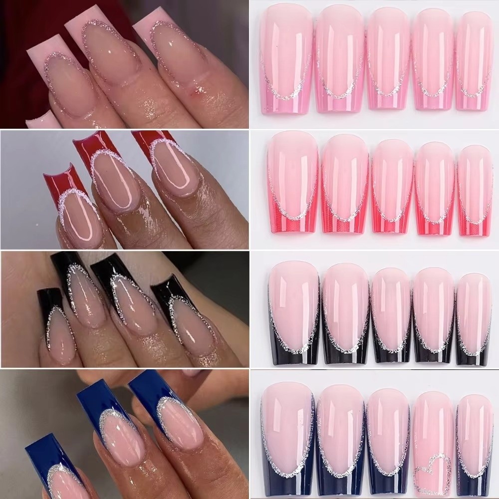 96pcs/Box Square Shape Press O - đánh giá và giá Nail Art Gliter