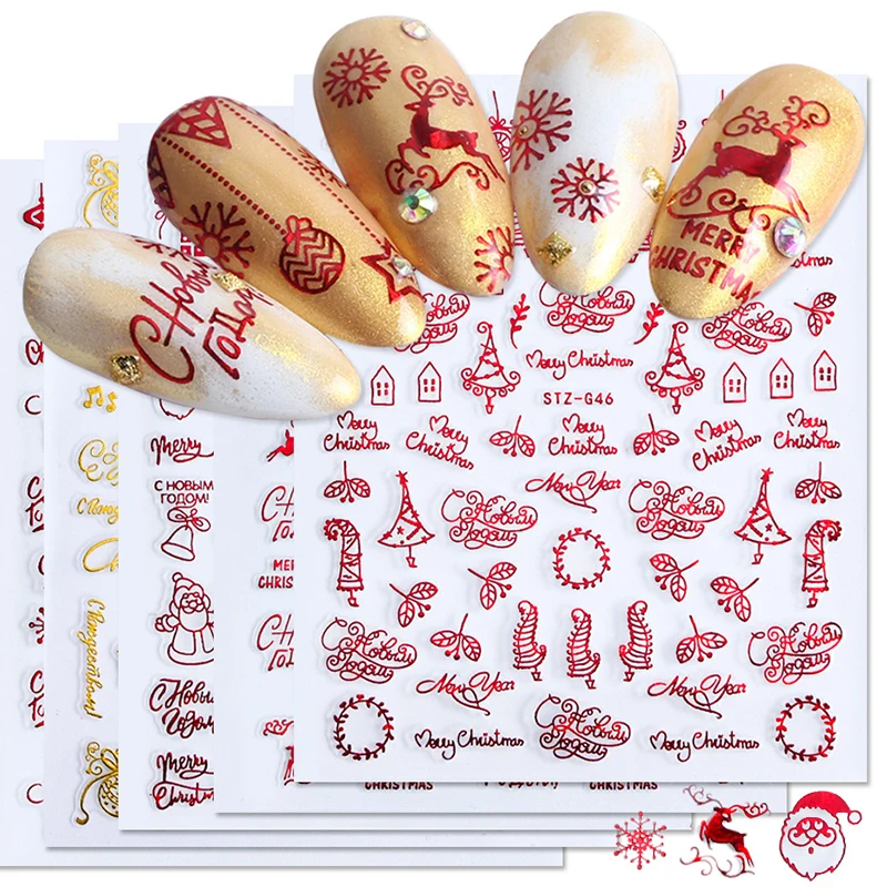Christmas Nails Accesories Red - đánh giá và giá Nail Art Xmas Design