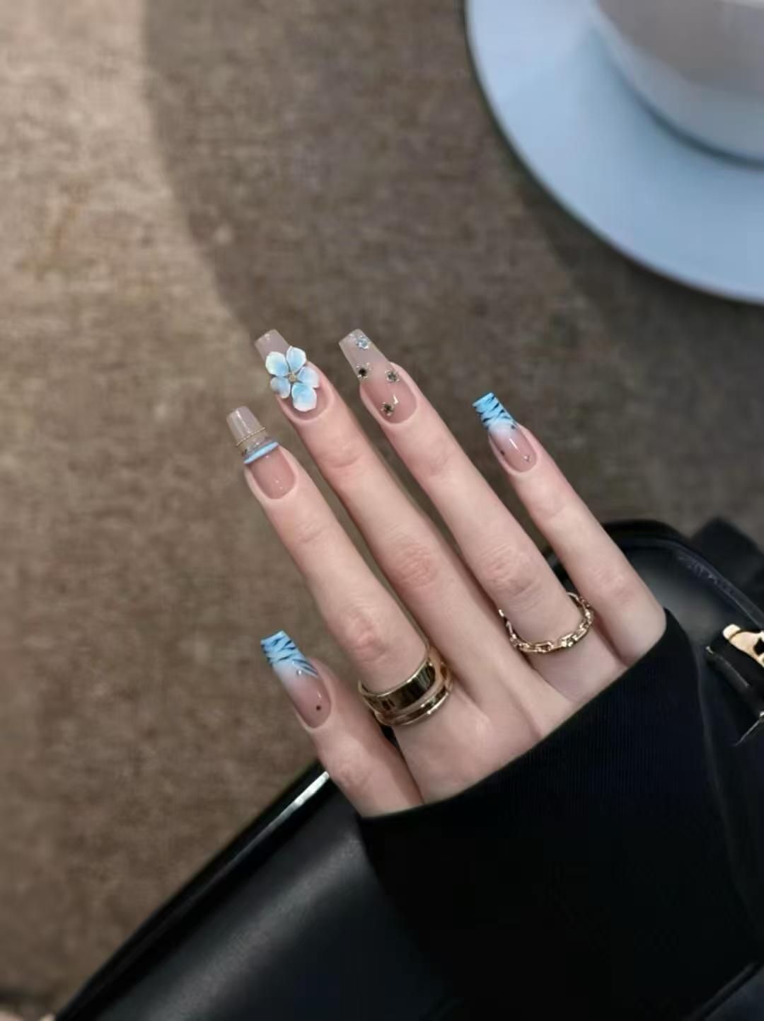 10pcs Handmade Middle Press On - đánh giá và giá Nail Art Zebra