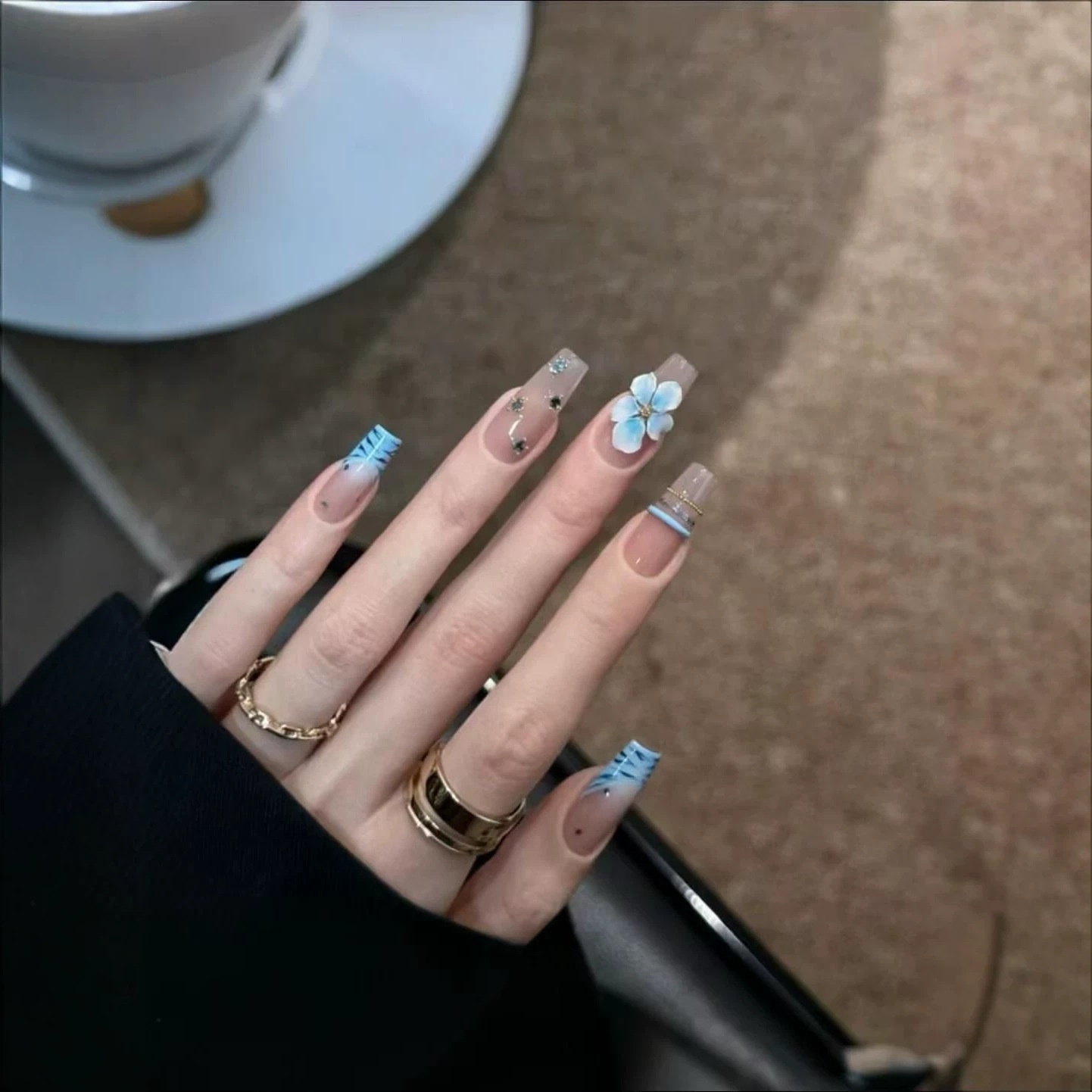 10pcs Handmade Middle Press On - đánh giá và giá Nail Art Zebra