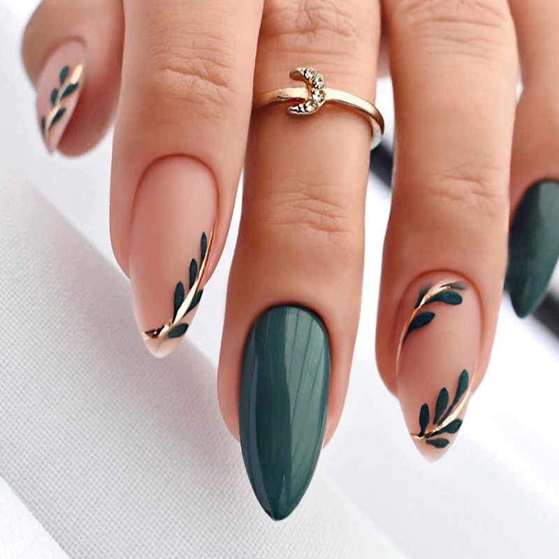 24P/Set Medium-length Almond P - đánh giá và giá Nail Art Simple