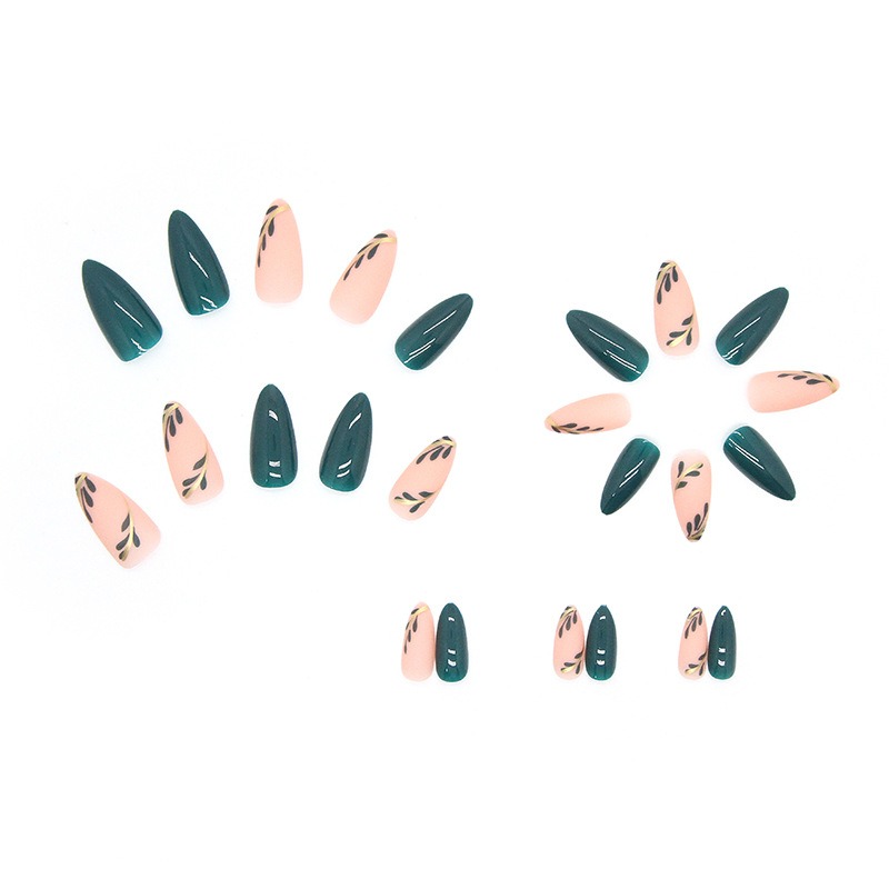 24P/Set Medium-length Almond P - đánh giá và giá Nail Art Simple