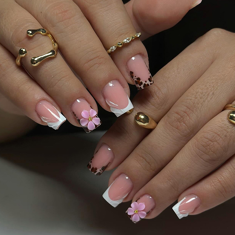 24Pcs Black White French Stick - đánh giá và giá Nail Art Zebra