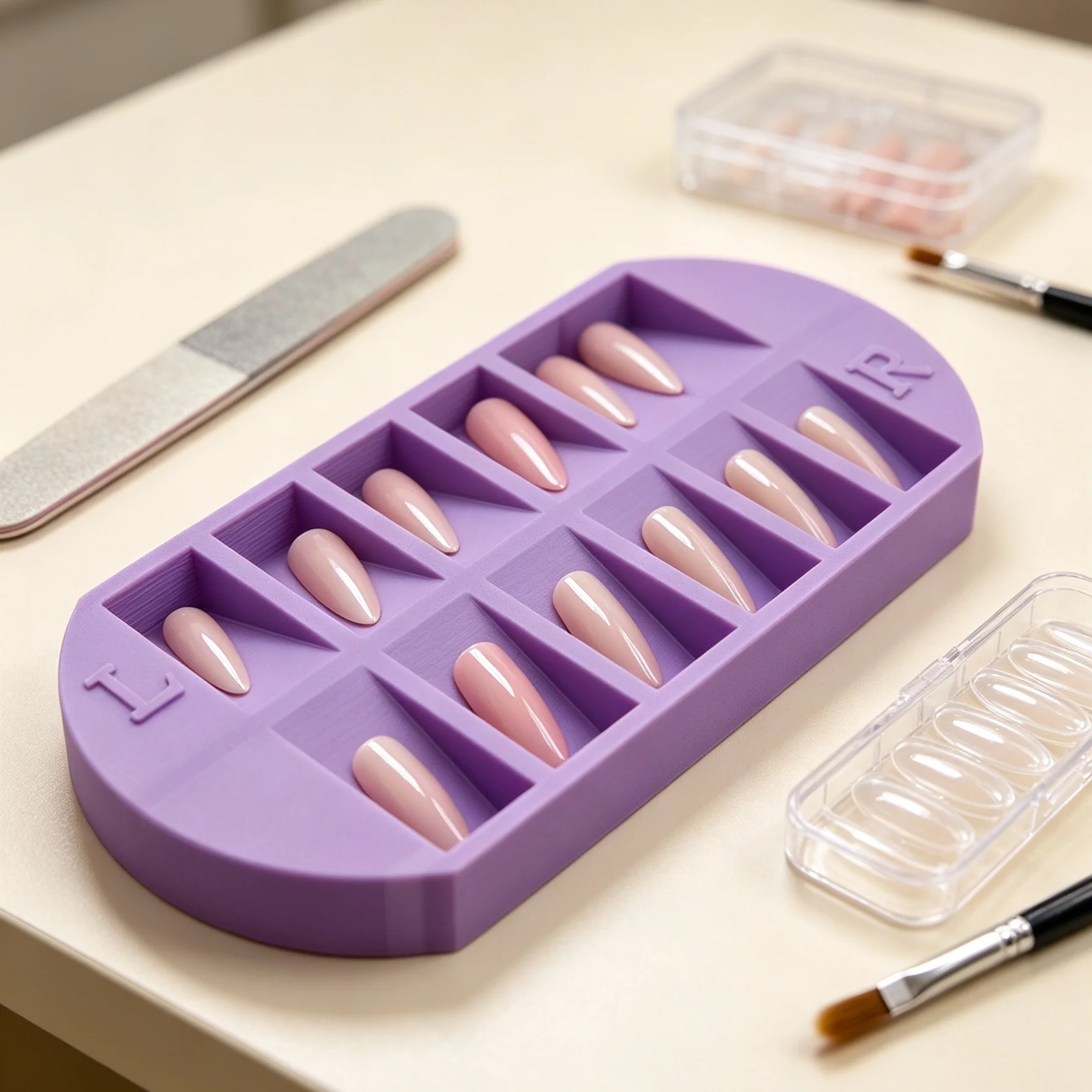8-Grids Nail Tip Storage Tray  - đánh giá và giá Nail Art Simple