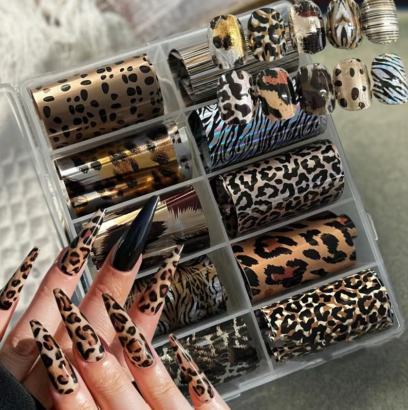 Transfer Foils Houndstooth Nai - đánh giá và giá Nail Art Zebra