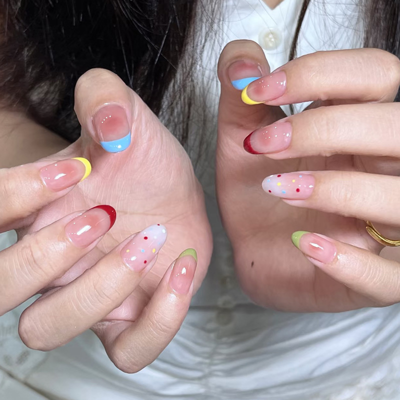 24Pcs Almond False Nails Sets  - đánh giá và giá Nail Art Simple