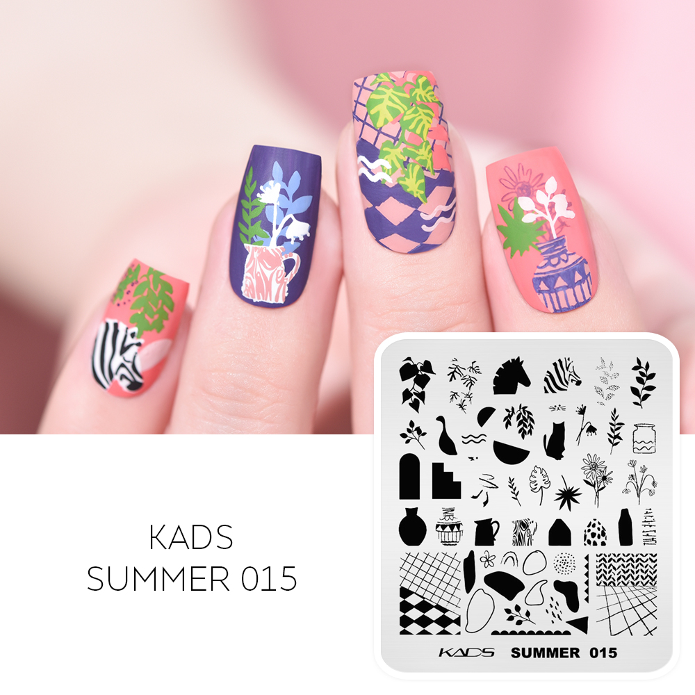 KADS Mùa Hè 015 Móng Tay Nghệ  - đánh giá và giá Nail Art Zebra