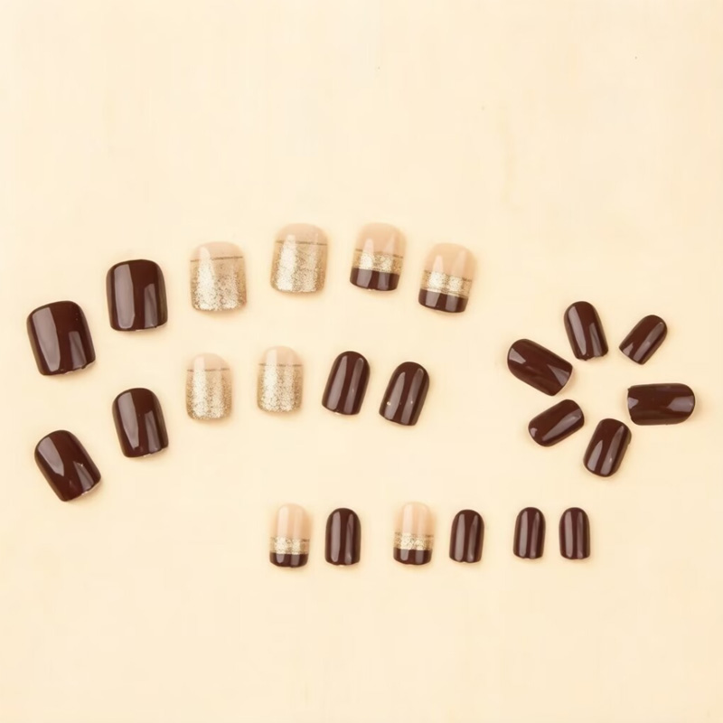 Short Square fake nails for wo - đánh giá và giá Nail Art Gliter