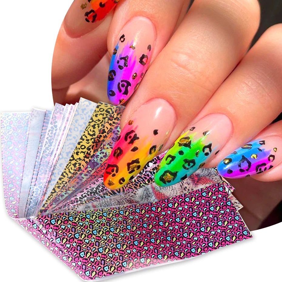 10pcs Colorful Leopard Print N - đánh giá và giá Nail Art Zebra