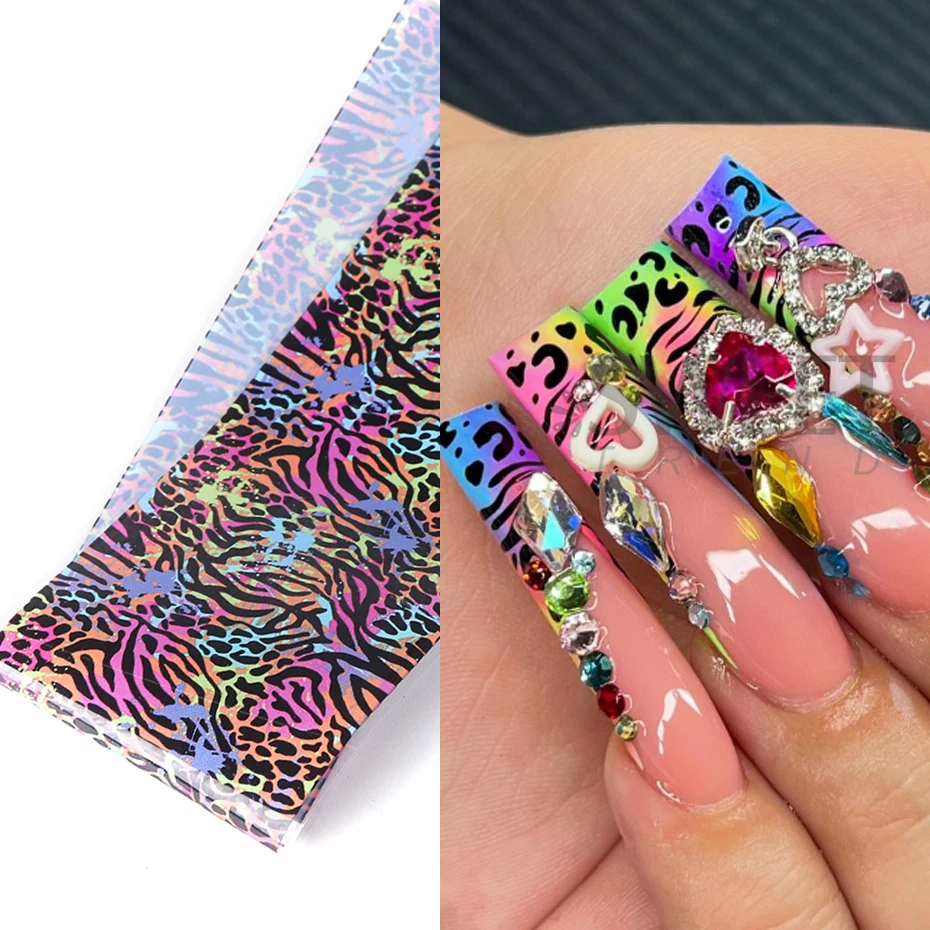 10pcs Colorful Leopard Print N - đánh giá và giá Nail Art Zebra
