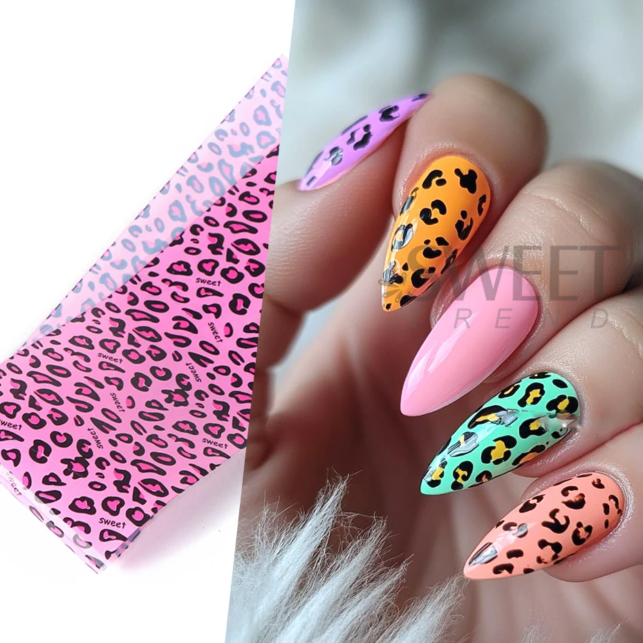 10pcs Colorful Leopard Print N - đánh giá và giá Nail Art Zebra