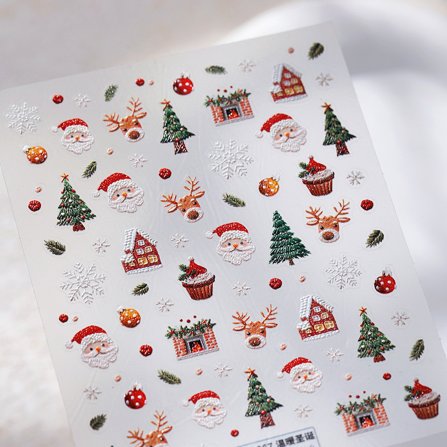 Cute Christmas Bear & Gingerbr - đánh giá và giá Nail Art Xmas Design