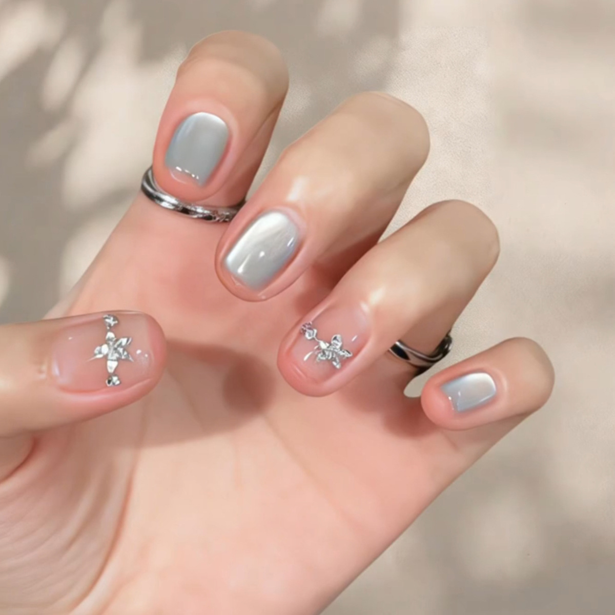 24Pcs Cat's Eye Simple Glitter - đánh giá và giá Nail Art Simple