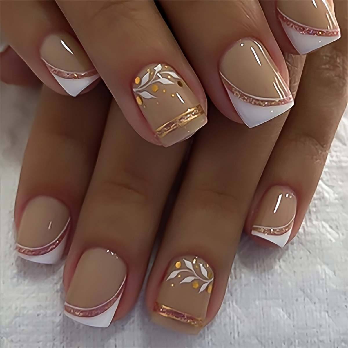 Short Medium fake nails for wo - đánh giá và giá Nail Art Gliter