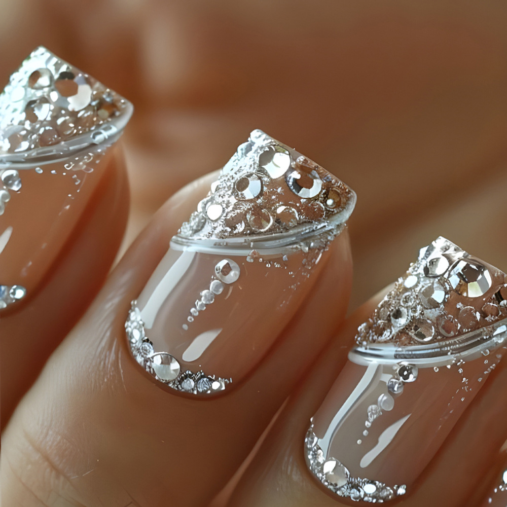 24Pcs Irregular French Fake Na - đánh giá và giá Nail Art Simple