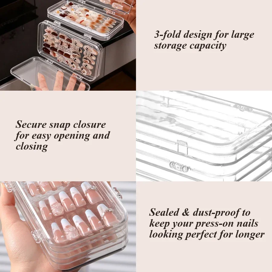 Clear Foldable Press On Nail S - đánh giá và giá Nail Art Simple