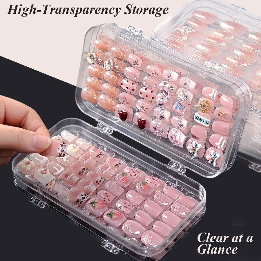 Clear Foldable Press On Nail S - đánh giá và giá Nail Art Simple