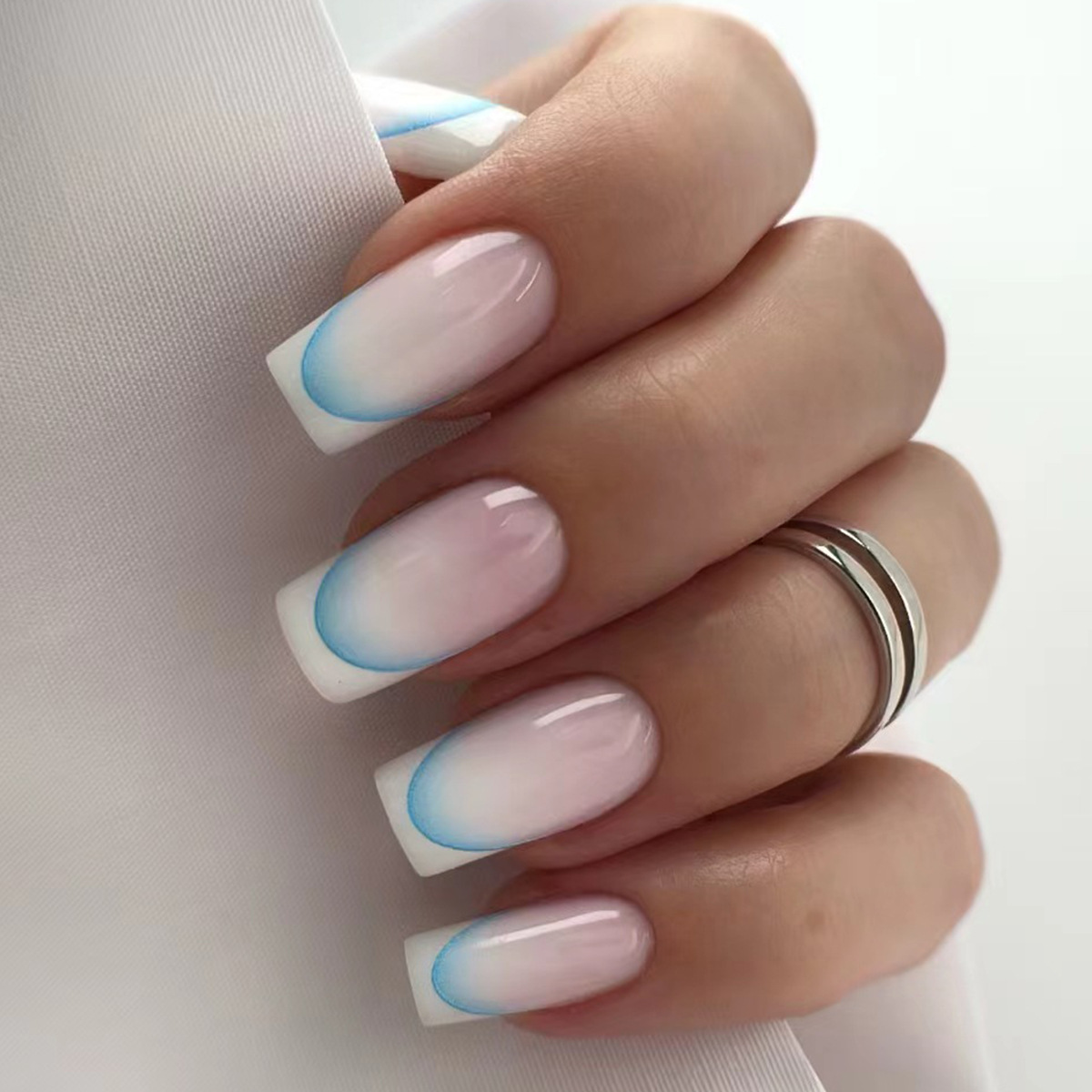 24pcs Finished Fake Nails Fren - đánh giá và giá Nail Art Simple