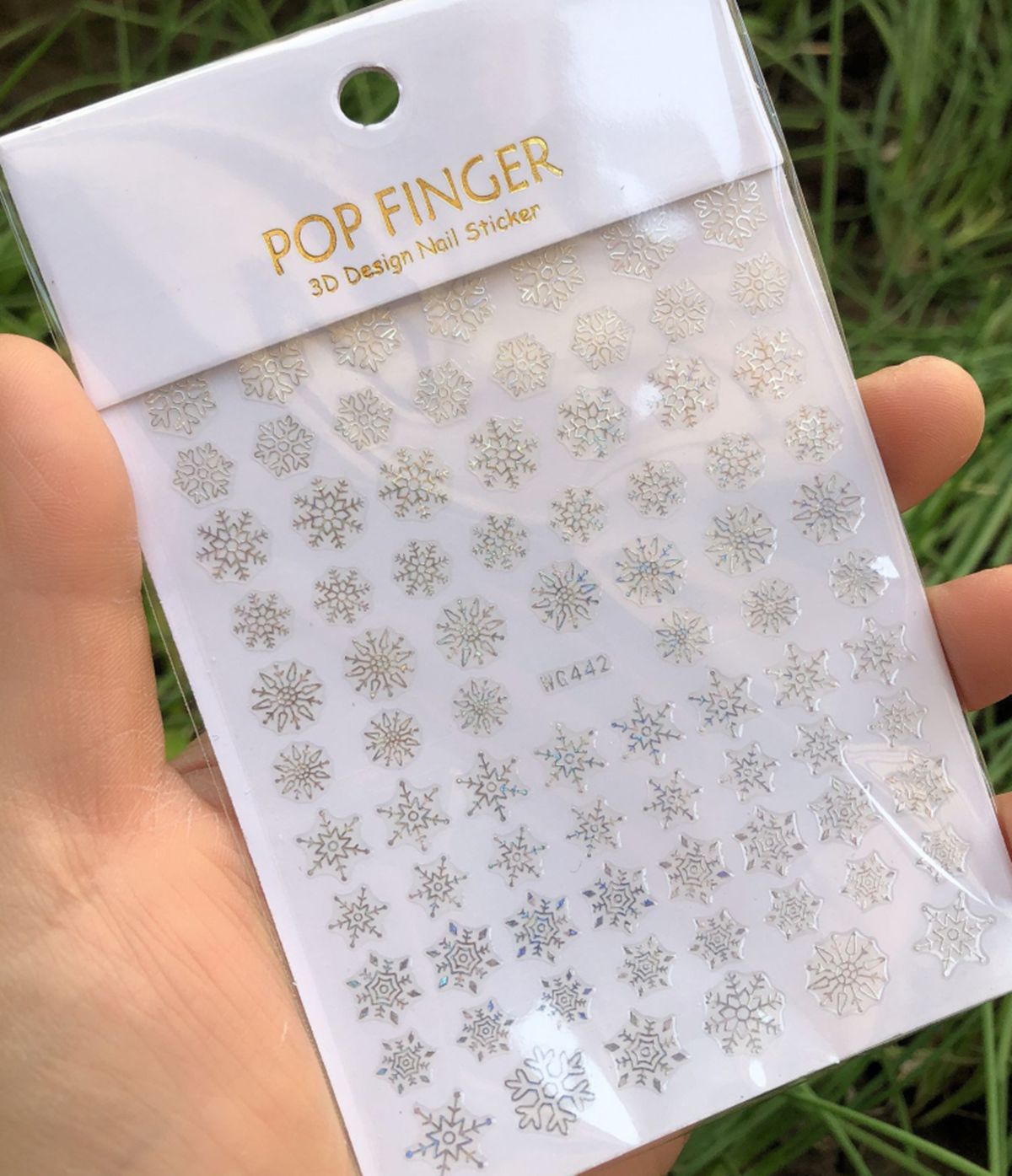 Holographics Bạc Bông Tuyết 3D - đánh giá và giá Nail Art Xmas Design