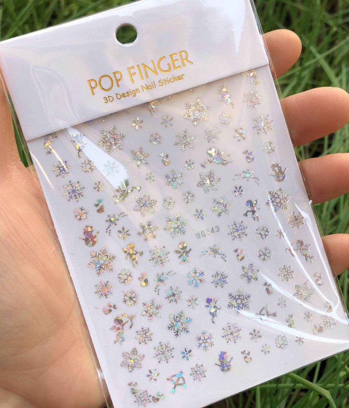 Holographics Bạc Bông Tuyết 3D - đánh giá và giá Nail Art Xmas Design