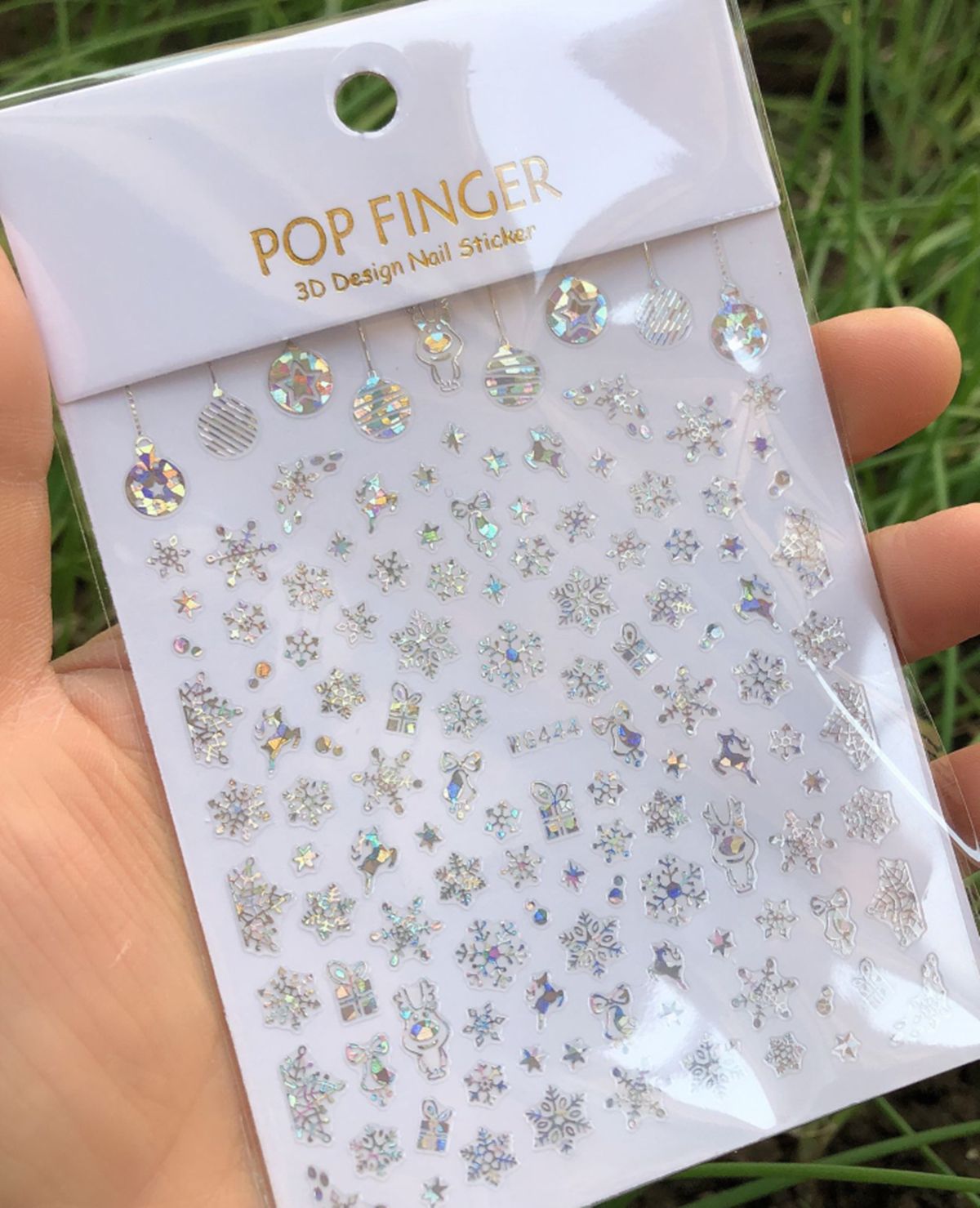 Holographics Bạc Bông Tuyết 3D - đánh giá và giá Nail Art Xmas Design