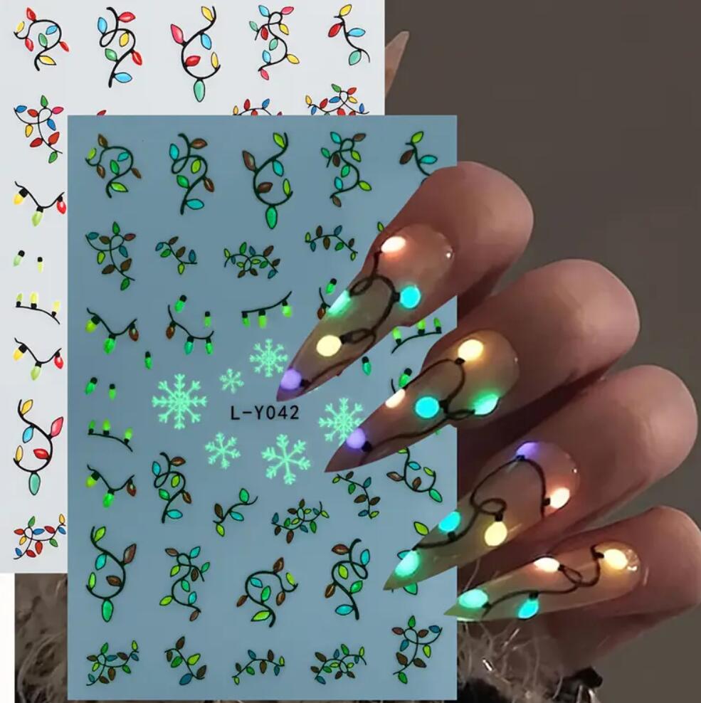 3D Luminous Light Bulb Christm - đánh giá và giá Nail Art Xmas Design