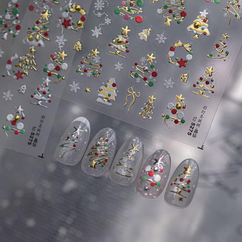 3D Christmas Nail Art Stickers - đánh giá và giá Nail Art Xmas Design