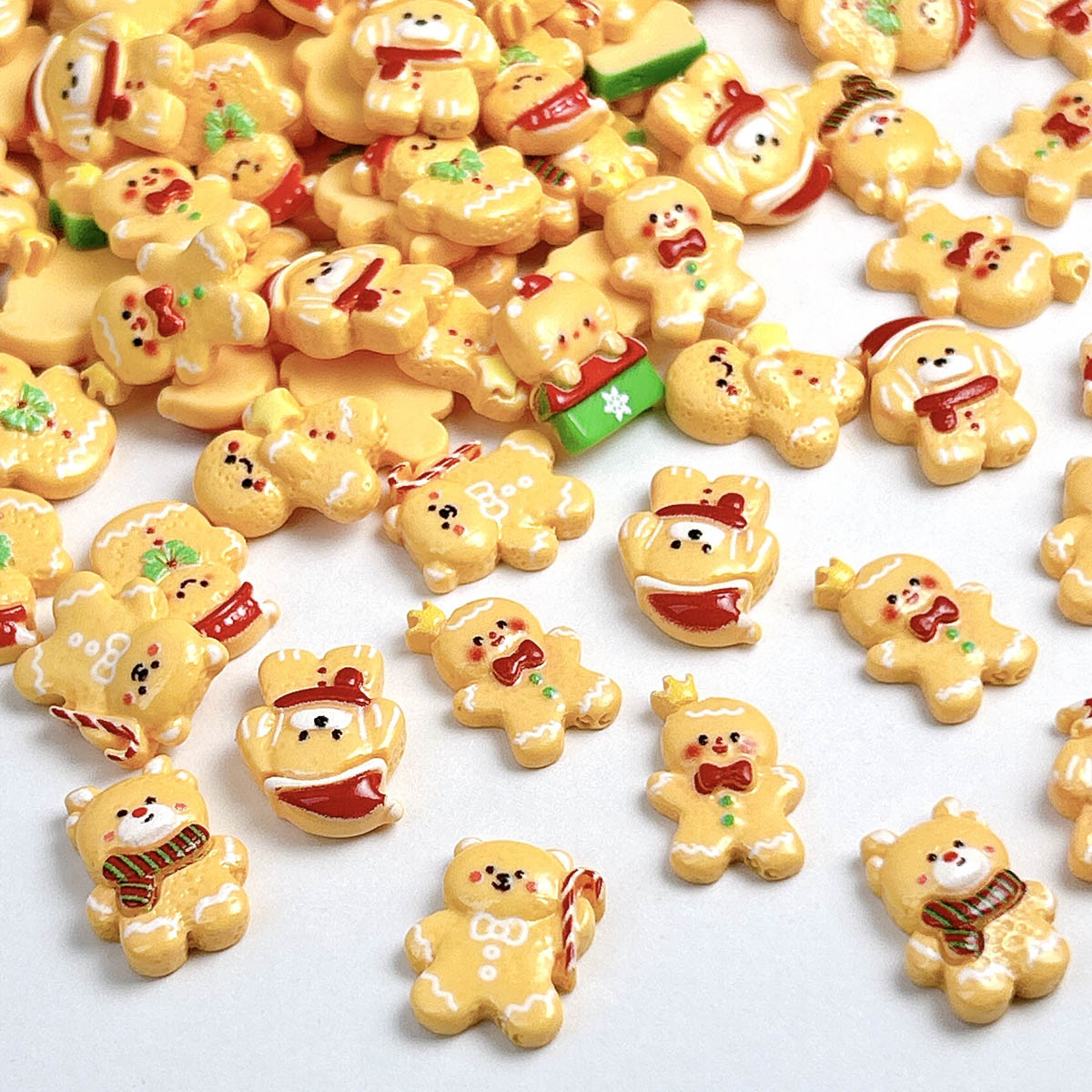 20PCS Kawaii Christmas Gingerb - đánh giá và giá Nail Art Xmas Design