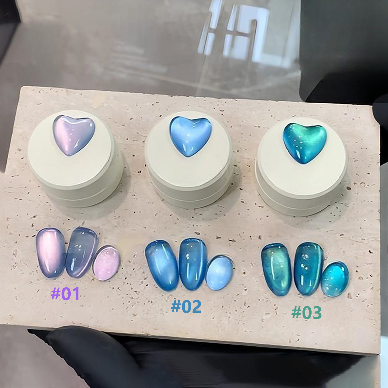 1pcs SHAKA Sea Fantasy Cat Eye - đánh giá và giá Nail Art Emerald Blue